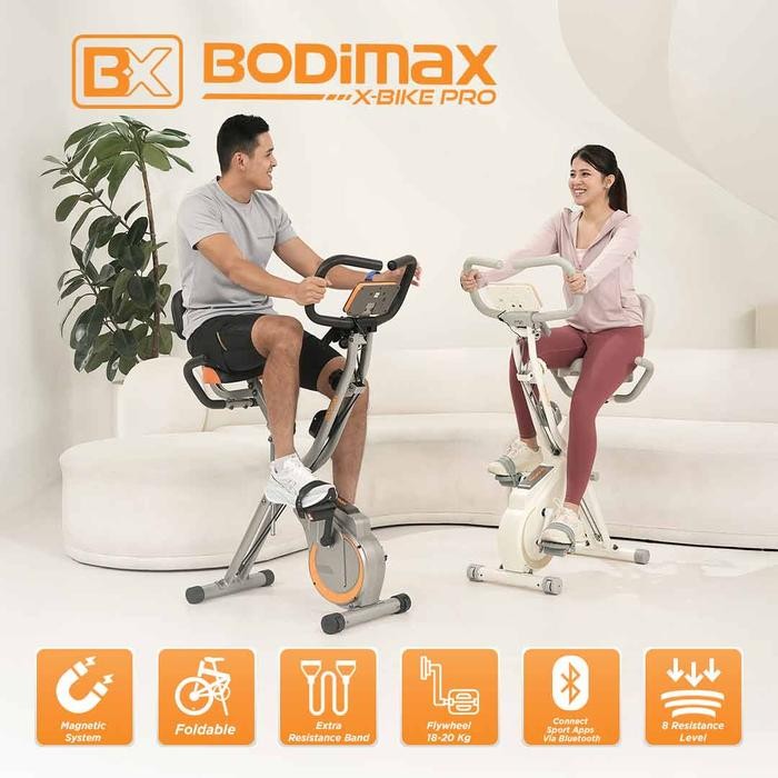 BODIMAX X-BIKE Pro Sepeda Statis /Alat Fitness/Sepeda Statis/Magnetic X-Bike