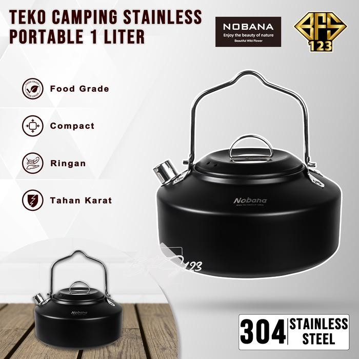 Teko Camping Stainless Steel 304 1 Liter Capacity Ultralight NOBANA Premium Quality teko camping