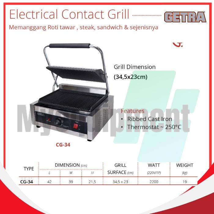 ELECTRIC CONTACT GRILL GETRA CG-34