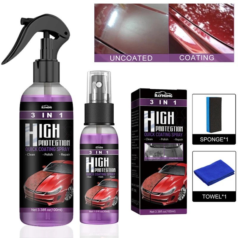 30ml/100ml Car Ceramic Coating Spray 3 in 1 Auto Nano Ceramic Coating Polishing Spraying Wax Car Pai
