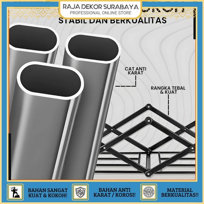 BERKAULITAS RajaDekor - Troli Lipat Portable LGC-2 Troli Barang Lipat Camping Troli Baja Camping