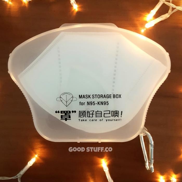 READY dust proof mask case box tempat kotak masker transparan n95 kn95