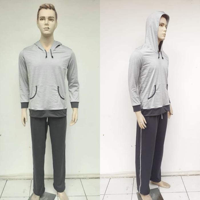 TERLARIS set pakaian olahpria jaket dan celana training pria setelan baju olahpria jumbo jaket dan