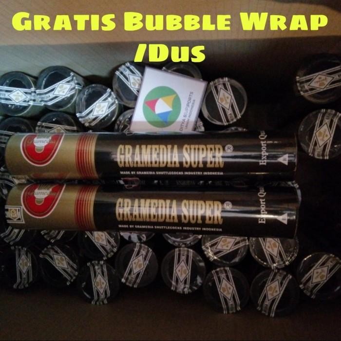 Kok Gramedia Shuttlecock Badminton Raket Bal Bulutangkis Super Hitam Kotak Merah Bulu Bulat Kedot