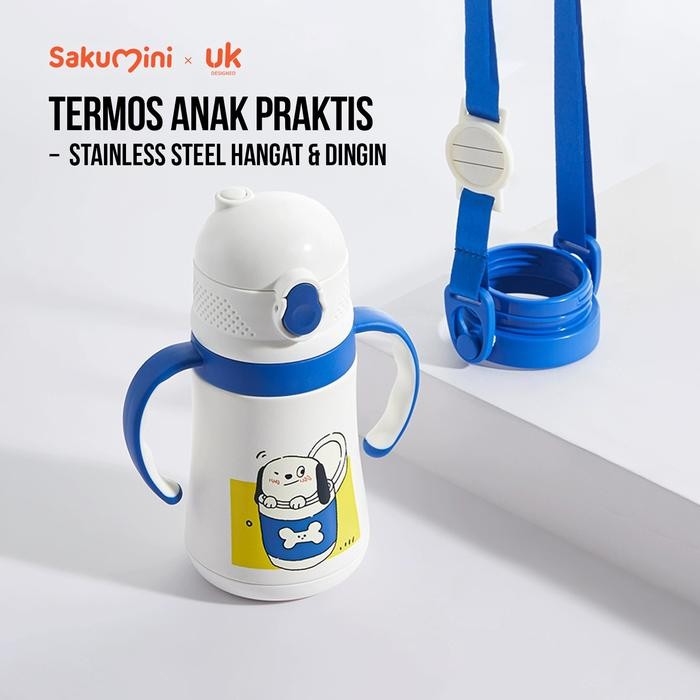 Tommee - Botol Minum Sedotan Termos Stainless Steel Straw Sippy Cup Anak Vacuum