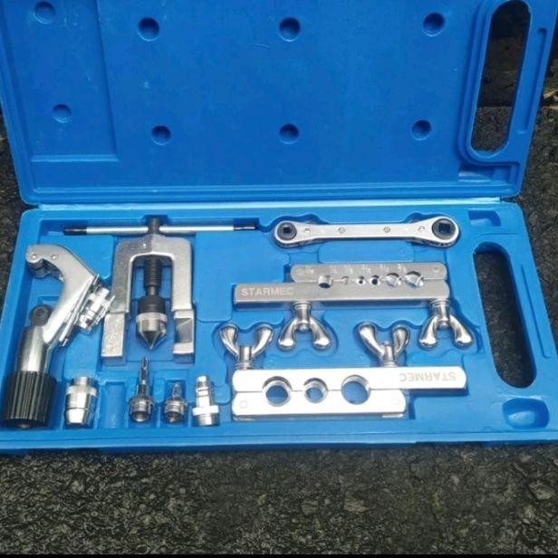 Langsung Order Flaring tool 1 set alat pemekar pipa ac cutter pipa kunci Ratchet
