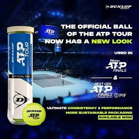 Bola Tenis DUNLOP ATP OFFICIAL BALL isi 4 / Bola Dunlop ATP isi 4
