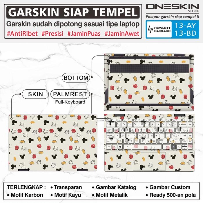 Garskin Sticker Laptop HP Envy x360 13-ay ay0005au ay0006au Full Body