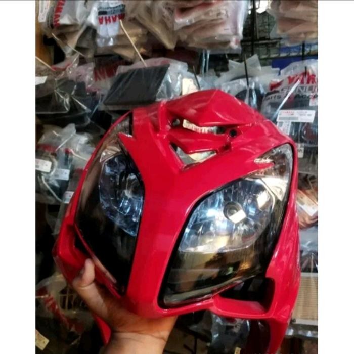 Cover Tameng Mio Soul Mx Mata 2 Merah Sett Headlamp Replektor Bening Dan Smoke Original Hma Nca