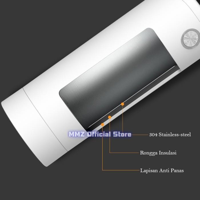 Thermos Tumbler Teko Pemanas Air Portable Elektrik Thermal Listrik Minuman Stainless Pasti Promo