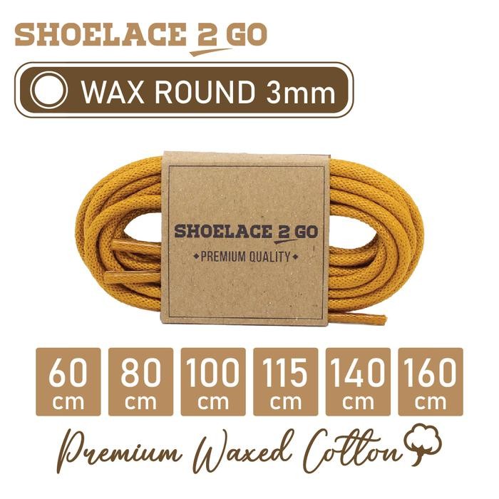 av53-Shoelace 2 Go Swr3-H1 [3Mm] Medallion Tali Sepatu Lilin-Waxed Round