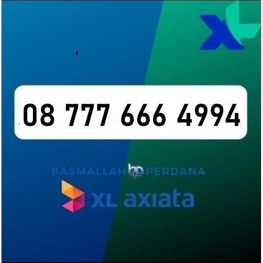 Nomor Cantik XB 777 666 4994 Perdana XL 4G 5G YOP925