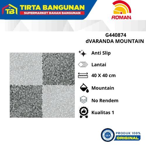 uq6l- Roman Keramik 40 X 40 Cm Floor Tile 440872 Dvaranda Mountain / Keramik Lantai Kw 1