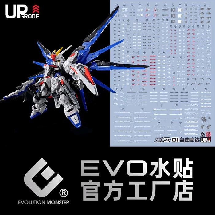 MGSD FREEDOM GUNDAM WATER DECAL EOLUTION MONSTER