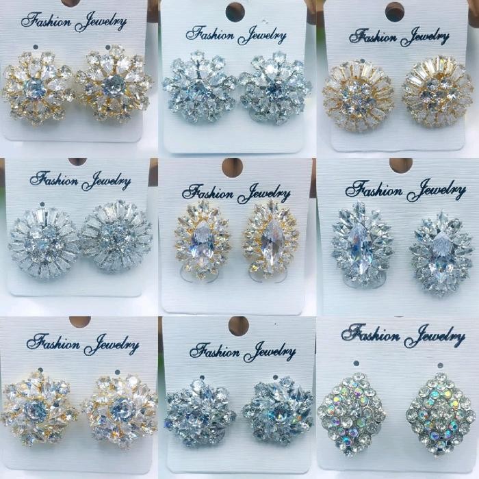 ASLI ZIRCON EARRING // ANTING JEPIT ZIRCON // GIWANG MATA ZIRCON // ANTING PENGANTIN // ANTING JEPIT