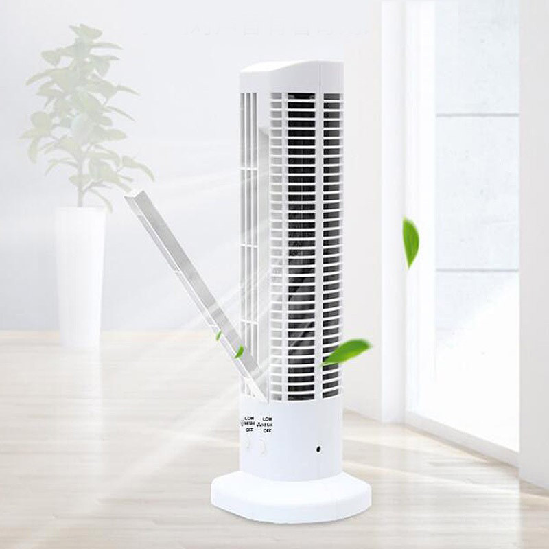 Desktop Bladeless Tower Fan USB Quiet with Small Night Light Standing Cooling Fan Portable Cooler fo