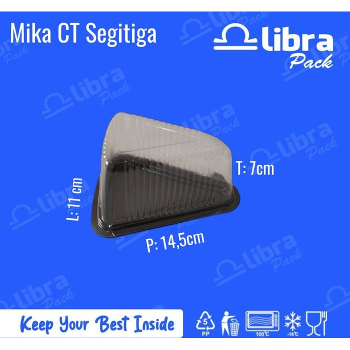 qibq- Mika Cake Tray Segitiga @50Pcs / Mika Kue Segitiga / Mika Cake Mini