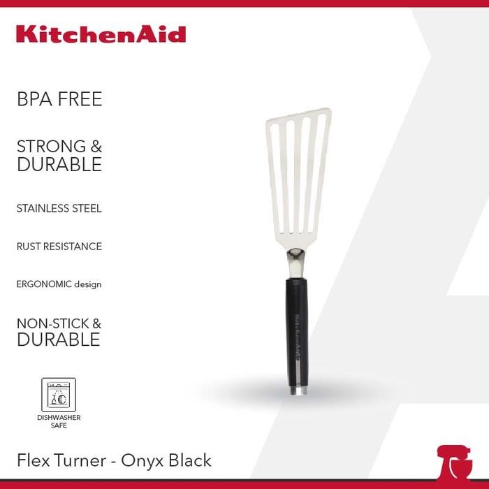 HariPromo- Kitchenaid Flex Turner Stainless Steel Black