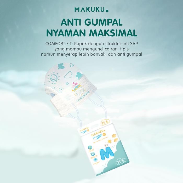 BabYkid- [Newborn Package] [1 Pack] Makuku Dry Care Nb-S44, Comfort Fit Nb40, Slim Nb52 Free 2