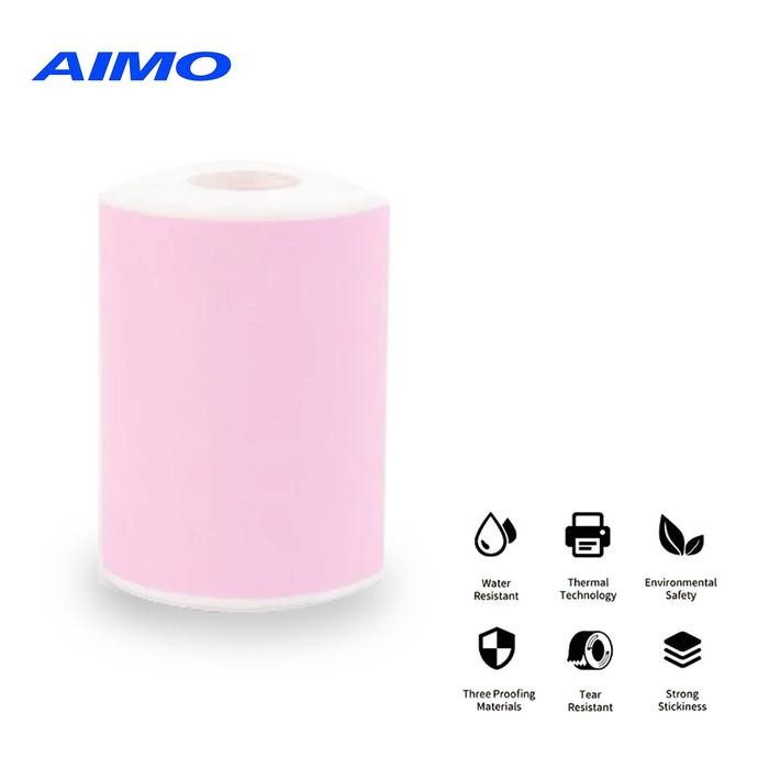 x1y5- Aimo Thermal Paper 50X50Mm 140Pcs/Roll Label Sticker Compatible With M110 M108 M200