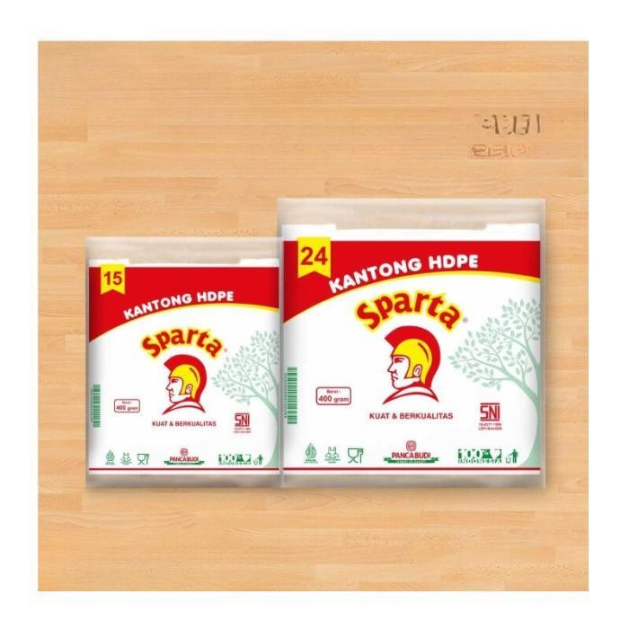 SPARTA HD PLASTIK PUTIH 24/ KANTONG PLASTIC KRESEK BENING /TAS BELANJA