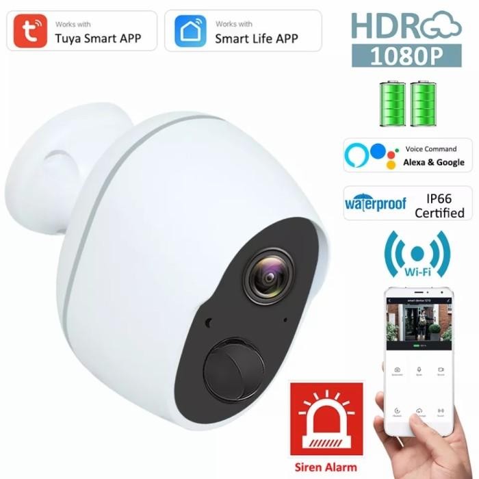 9rgt- Kerui Ip Kamera Cctv Tuya Wifi Baterai Portable Camera