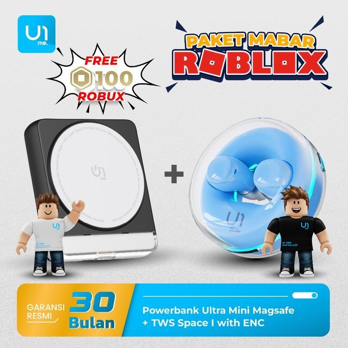 [ FREE 100 ROBUX ] Special Paket Mabar ROBLOX U1me. Powerbank Pocket Mini Magsafe 5000 mAh PD 20W