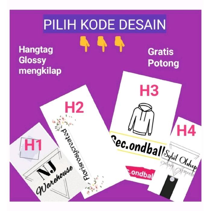 ProsesCPT- 100Pcs Hantag / Hang Tag / Label Merk Fashion Pakaian Celana Sepatu / Label Produk