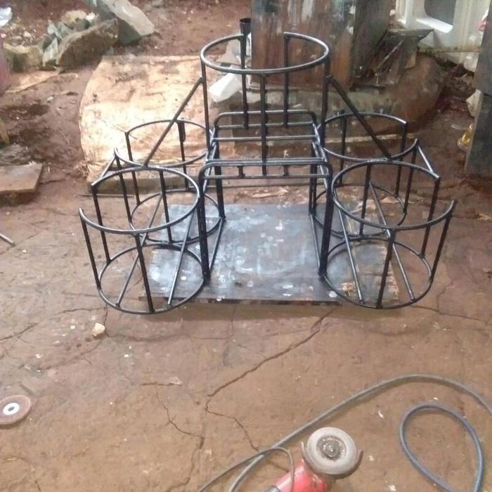 ORIGINAL keranjang galon kapasitas 5 Besi 12mm untuk segala jenis motor READY STOCK