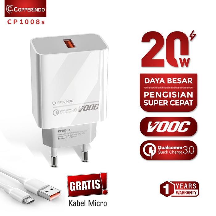 SALE COPPER CHARGER UP TO 20 WATT ( TIPE CP 1008 )