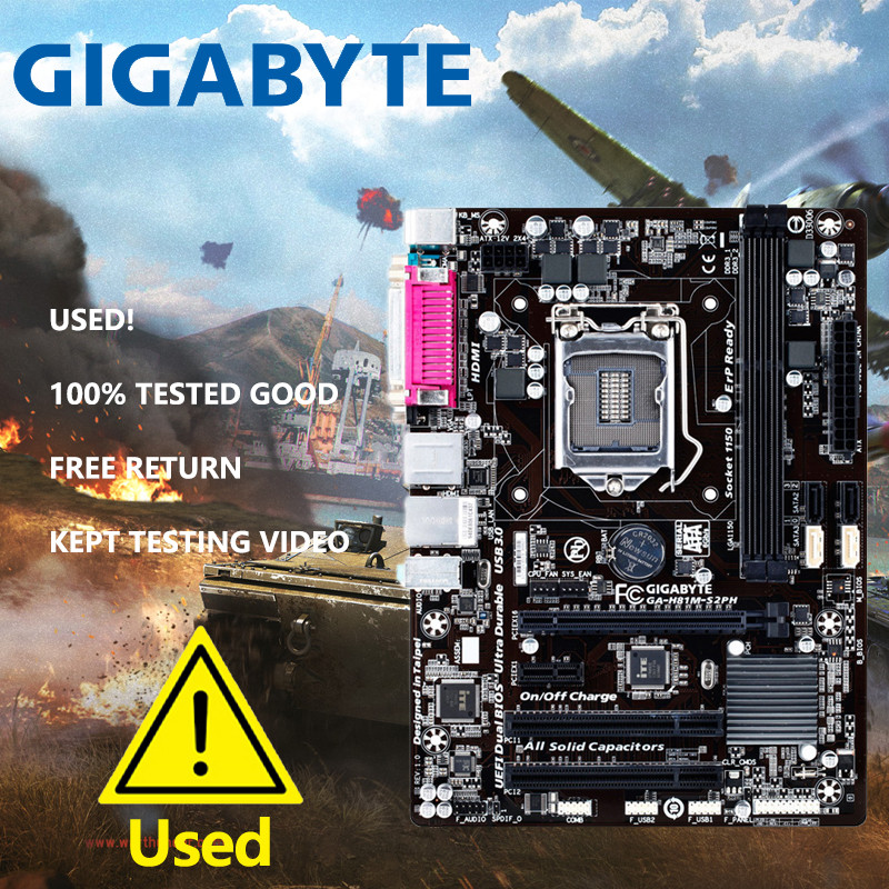 Casing Laptop GIGABYTE GA-H81M-S2PH LGA 1150 Intel H81 HDMI SATA 6Gb/s USB 3.0 Micro ATX Intel Mothe