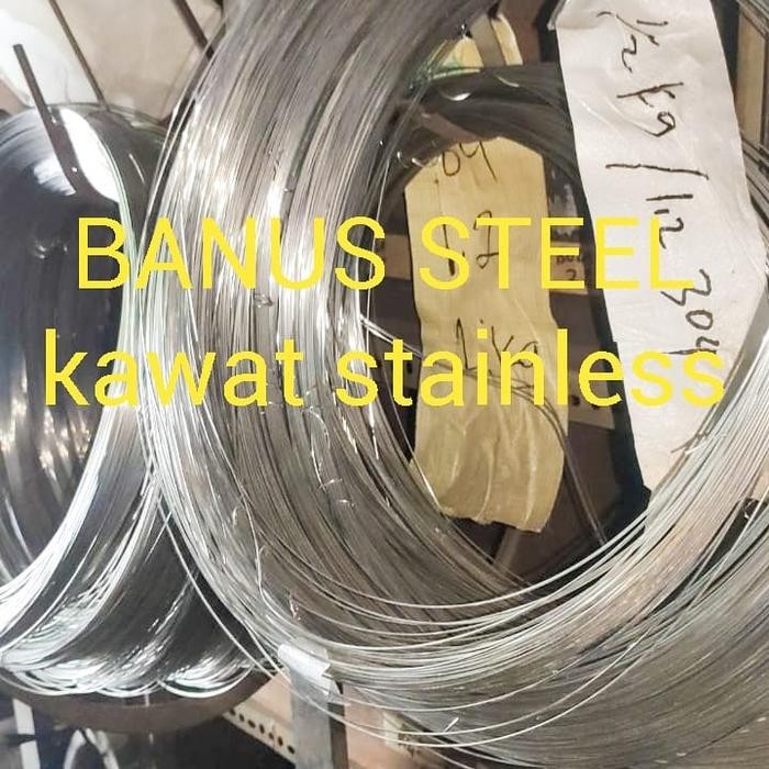 Kawat stainless hard 1 mm 304 per KG / kawat las argon stainless hard
