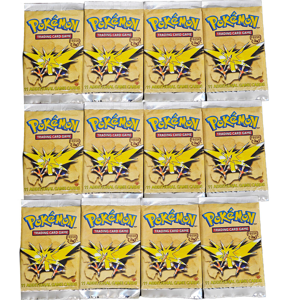 Pokemon Cards 1st Edition Fossil Booster Foil 36 Packs PKM Proxy Card fossil Trading Game Card Board