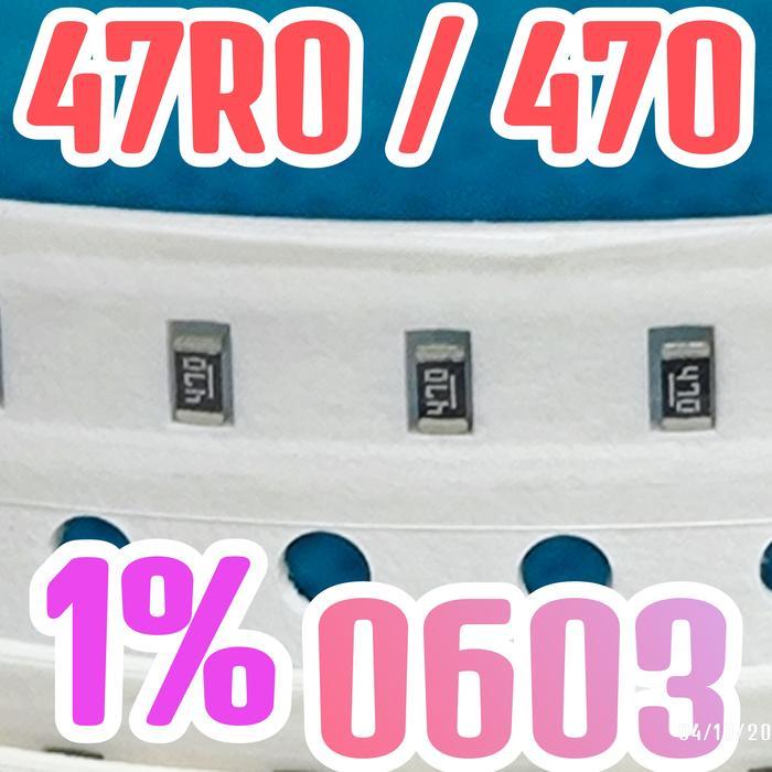 NEW 10PCS CHIP RESISTOR SMD 47R0 470 SIZE 0603 47OHM 47 OHM