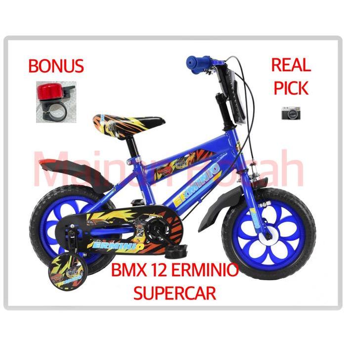SEPEDA ANAK BMX 12 INCH ERMINIO SUPERCAR BAN EVA