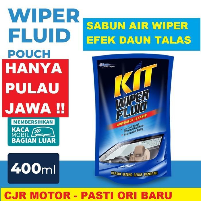 NEW Kit Wiper Fluid Pouch 400 ml air wiper efek daun talas kaca mobil