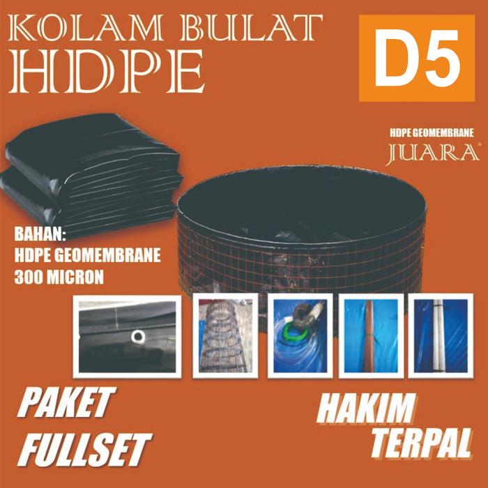 PAKET FULLSET KOLAM BIOFLOK HDPE 300 MIKRON D5 TINGGI NORMAL