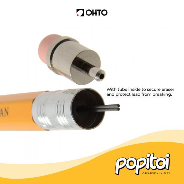 OHTO WN03 Sharp Wooden Mechanical Pencil Lead Holder 2.0 mm APS-680E Pensil Mekanik Cetek