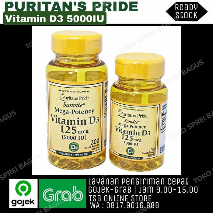 VITAMIN D3 125MCG 5000 IU - PURITAN'S PRIDE