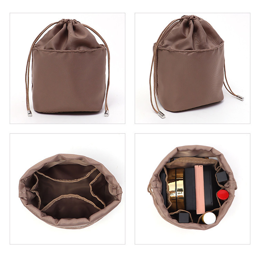 New Bag Organizer for LV Nano Noe Handbag Dupont Paper Inner Bag Insert Storage Bags Drawstring