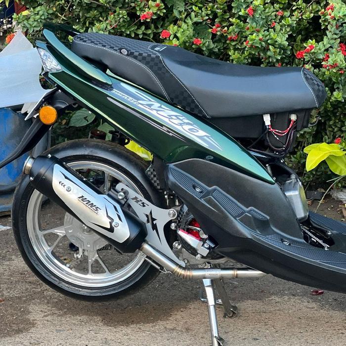Ready Knalpot Mio Std Racing Hans Racing Generation Type Hs 02 Black Series For Mio-Smile- Mio