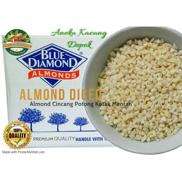 

TERMURAH Almond Diced 250 gr Blue Diamond USA / Kacang Almond Cacah READY STOCK