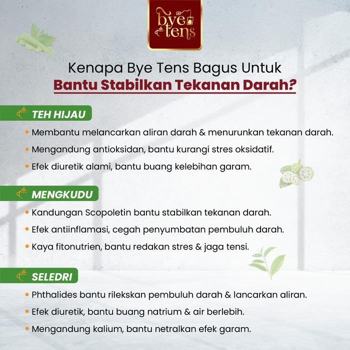 

Promo Bye Tens Teh Premium Membantu Menstabilkan Tensi Menurunkan Darah Tinggi Dan Kolesterol Bpom