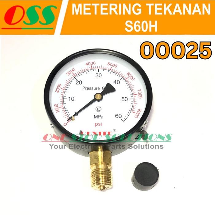 Test Nozzle Pressure Gauge Meter S60H Metering Tekanan 60 Mpa 8000 Psi