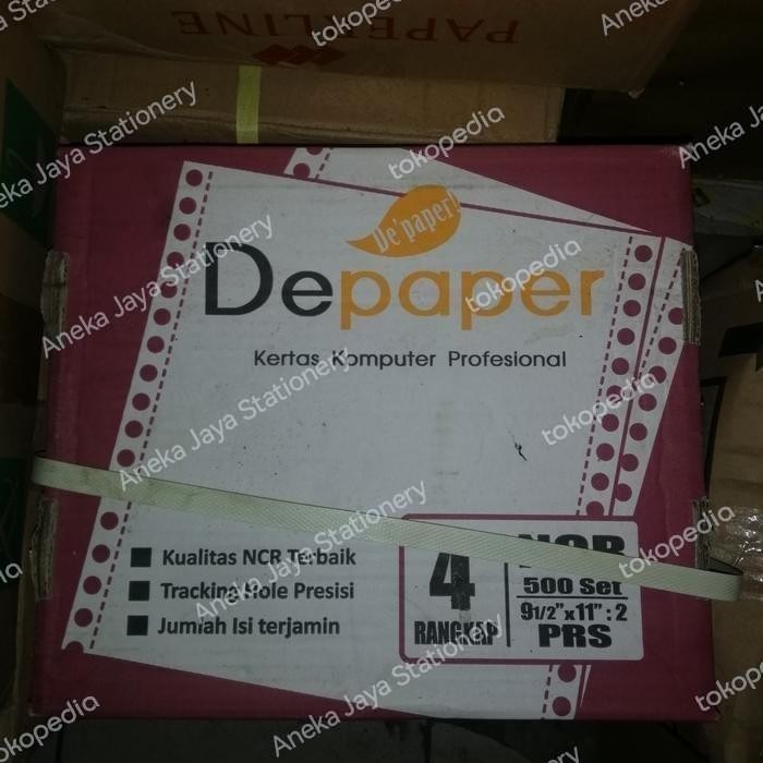 

NEW PRODUK CONTINUOUS FORM 9.5X11, 4 PLY FULL/PRS WARNA DEPAPER (K4 PRS DEPAPER) WARUNG ARA67