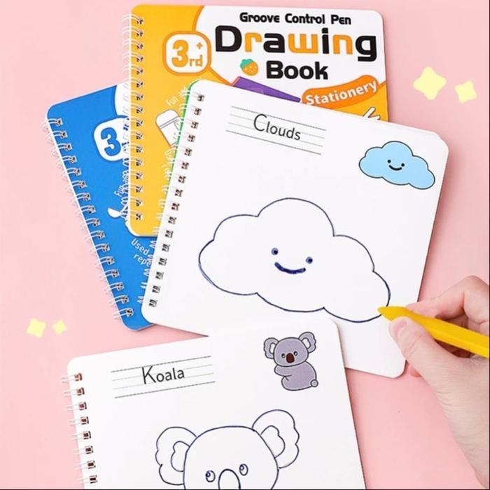 

Buku Menggambar Drawing Book Set 4In1 Groove Control Pen Free Pen