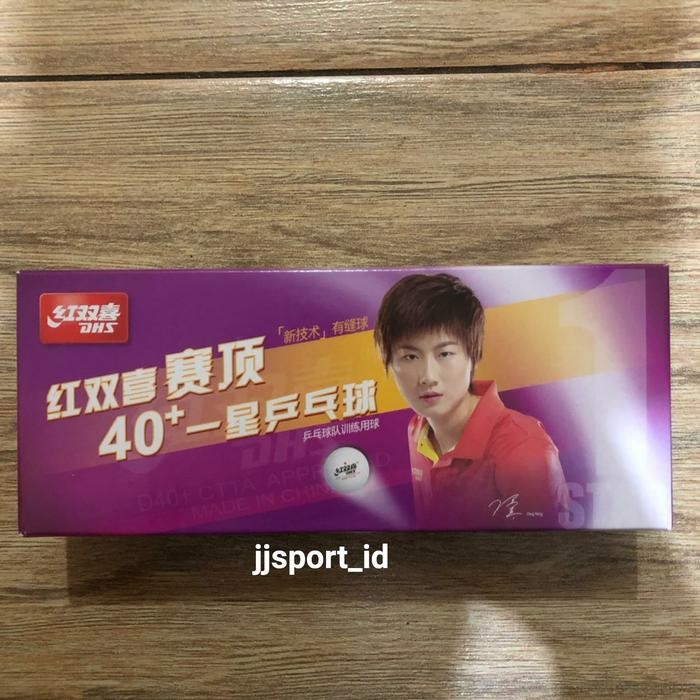 Bola Tenis Meja Bola Pingpong Dhs 40+ 1 Star Isi 10