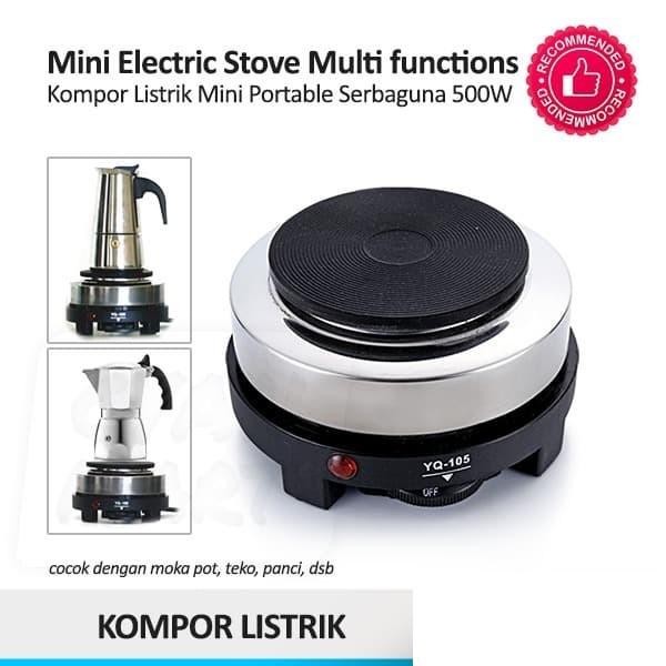 Kompor Listrik Mini Portabel Pemanas Air Mokapot Coffee & Tea Maker