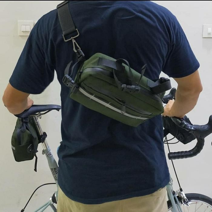 Tas Punggung Waterproof Brompton Tas Saddle Tas Depan Sepeda Lipa