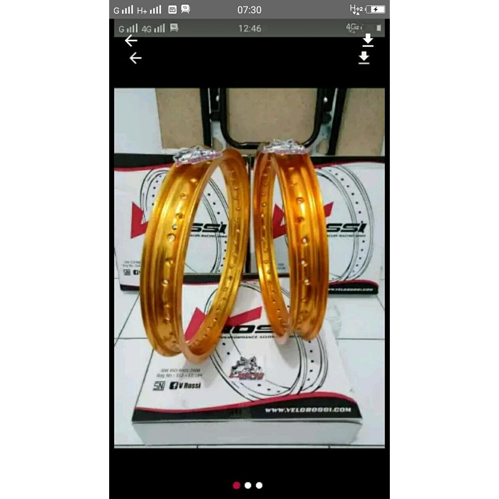 Velg Sepasang Merek Rossi Ukuran 160 - 185 Ring 17